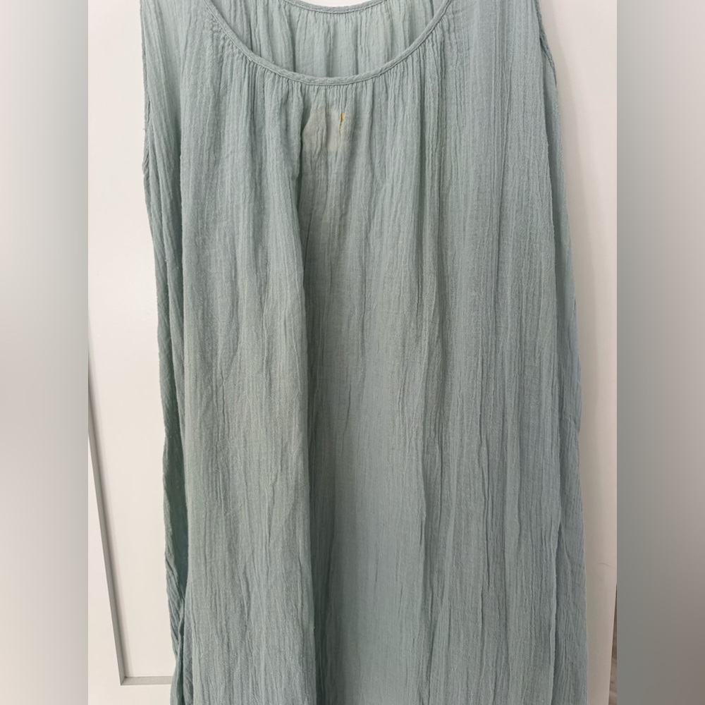 9Seed Tulum Maxi Dress 100% Cotton Pale Blue - Picture 6 of 7